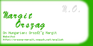 margit orszag business card